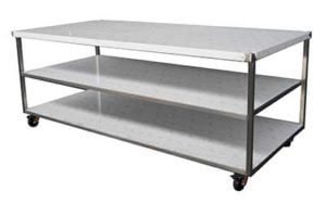 Stainless Steel Bench On Castors - Style B