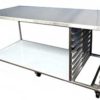Stainless Steel Bench On Castors - Style C