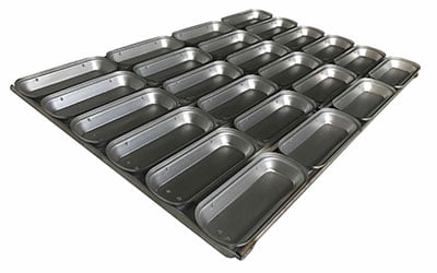 Self Cutting Pie Tray Oblong Traveller - 6 Rows x 4, 18 Inch - OL2418P