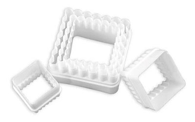 Scalloped Square Cookie Cutter Plastic