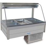 Curved Glass Cold Food Display Bar-CRX23RD