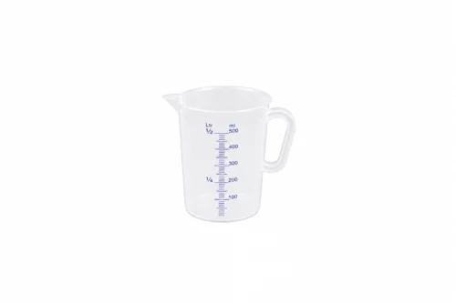 500ml measuring jug food safe polypropylene closed grip measuring jug