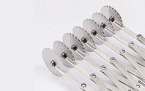 Expandable Dough Wheel Divider - 7 Wheel - Fluted