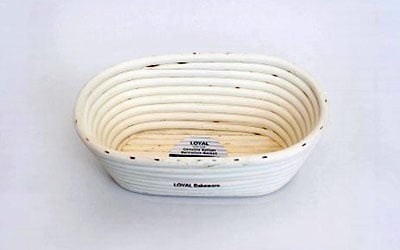 Rattan Proofing Basket Oval 24cm x 14cm