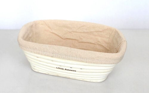 small banneton with liner 22cm rectangle rattan proofing basket