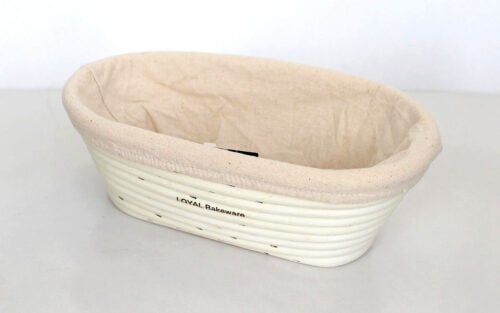 proofing basket with liner 24cm oval banneton rattan basket