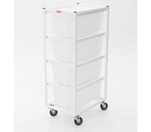 4 x Ingredient Bin Trolley -RA4BIN10B4