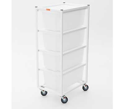 Ingredient Bin Trolley x 4 - Commercial Bakery Equipment