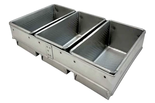 bread pans set 750g nz style 3 strap fluted bread pans steam holes aluminised steel