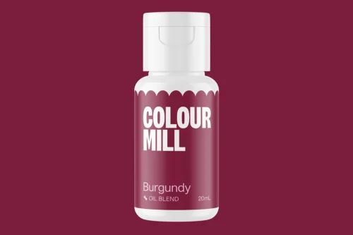Colour Mill Burgundy 20ml oil-based deep burgundy red food colouring for cake decorating and baking