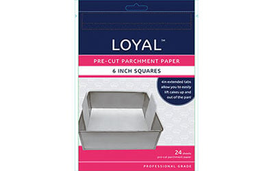 Square Parchment Paper Pre-Cut With Tabs - 150mm / 6 Inch