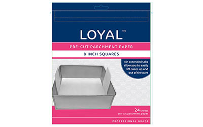Square Parchment Paper Pre-Cut With Tabs - 200mm / 8 Inch