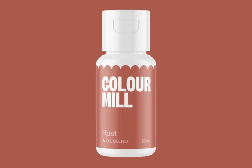 Colour Mill Rust 20ml oil-based rust food colouring in warm terracotta tones for cake decorating and baking